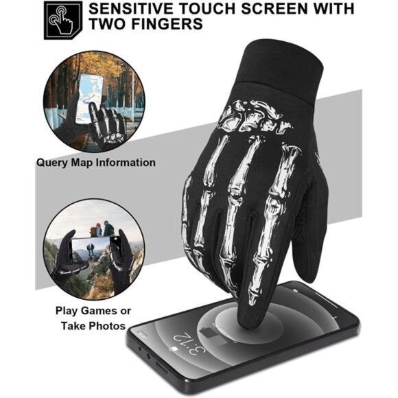 Unisex Upgraded Wool Winter Gloves Waterproof with Touch Screen - Picture 3 of 5
